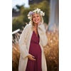 Ekouaer 3 in 1 Labor/Delivery/Hospital Gown 2 Pack Maternity Dress Nursing Nightgown Sleepwear(Wine Red)