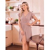 Ekouaer Cotton Labor and Delivery Gown Nursing Nightgown Pajamas Dress(Pink)