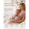 Ekouaer Cotton Labor and Delivery Gown Nursing Nightgown Pajamas Dress(Wine Red)