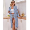 Ekouaer Kimono Robes for Women Long Lightweight Knit Soft Bathrobe(Cool Dogs)