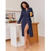 Ekouaer Kimono Robes for Women Long Lightweight Knit Soft Bathrobe(Navy Blue)