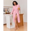Ekouaer Kimono Robes for Women Long Lightweight Knit Soft Bathrobe(Pink)