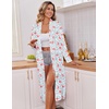 Ekouaer Kimono Robes for Women Long Lightweight Knit Soft Bathrobe(Pink Leopard)