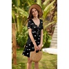 Ekouaer Labor and Delivery Gown Maternity Nursing Nightgown Breastfeeding(Black-white Floral)