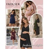 Ekouaer Labor and Delivery Gown Maternity Nursing Nightgown Breastfeeding(Blue Floral)