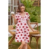 Ekouaer Labor and Delivery Gown Maternity Nursing Nightgown Breastfeeding(Heart Print)