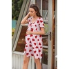 Ekouaer Labor and Delivery Gown Maternity Nursing Nightgown Breastfeeding(Heart Print)