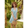 Ekouaer Labor and Delivery Gown Maternity Nursing Nightgown Breastfeeding(Light Blue Floral)