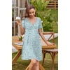 Ekouaer Labor and Delivery Gown Maternity Nursing Nightgown Breastfeeding(Light Blue Floral)
