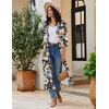 Ekouaer Robes for Women Long Knit Bathrobe Soft 3/4 Sleeves Kimono Robe(Bohemian Floral)