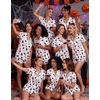 Ekouaer Silk Satin Pajama Set for Women Funny Graphic Sleepwear S-5XL(Halloween Black Cat)