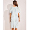 Ekouaer Womens House Dress Floral Print Nightgown with Pockets Mumu Dress(Light Green Daisies)