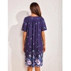 Ekouaer Womens House Dress Floral Print Nightgown with Pockets Mumu Dress(Purple Butterfly Flower)