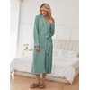 Ekouaer Womens Robe Long Lightweight Bathrobe Soft Light Bath Robe S-3XL(Bright Green)