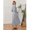 Ekouaer Womens Robe Long Lightweight Bathrobe Soft Light Bath Robe S-3XL(Light Grey)