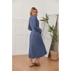 Ekouaer Womens Robe Long Lightweight Bathrobe Soft Light Bath Robe S-3XL(Navy Blue)