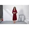 Ekouaer Womens Robe Long Lightweight Bathrobe Soft Light Bath Robe S-3XL(Wine Red)
