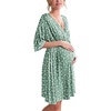 Ekouaer 3 in 1 Labor/Delivery/Hospital Gown 2 Pack Maternity Dress Nursing Nightgown Sleepwear(Green Dandelion)