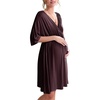Ekouaer 3 in 1 Labor/Delivery/Hospital Gown 2 Pack Maternity Dress Nursing Nightgown Sleepwear(Maroon)