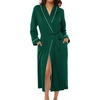 Ekouaer Kimono Robes for Women Long Lightweight Knit Soft Bathrobe(Dark Green)