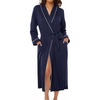 Ekouaer Kimono Robes for Women Long Lightweight Knit Soft Bathrobe(Navy Blue)