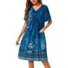 Blue Boho Flower