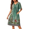 Green Boho Flower