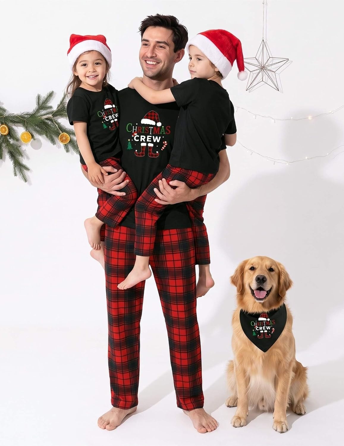image:imageEkouaer Family Christmas Pajamas Matching sets Soft Pjs Holiday Lounge SetsChristmas Crew Plaid