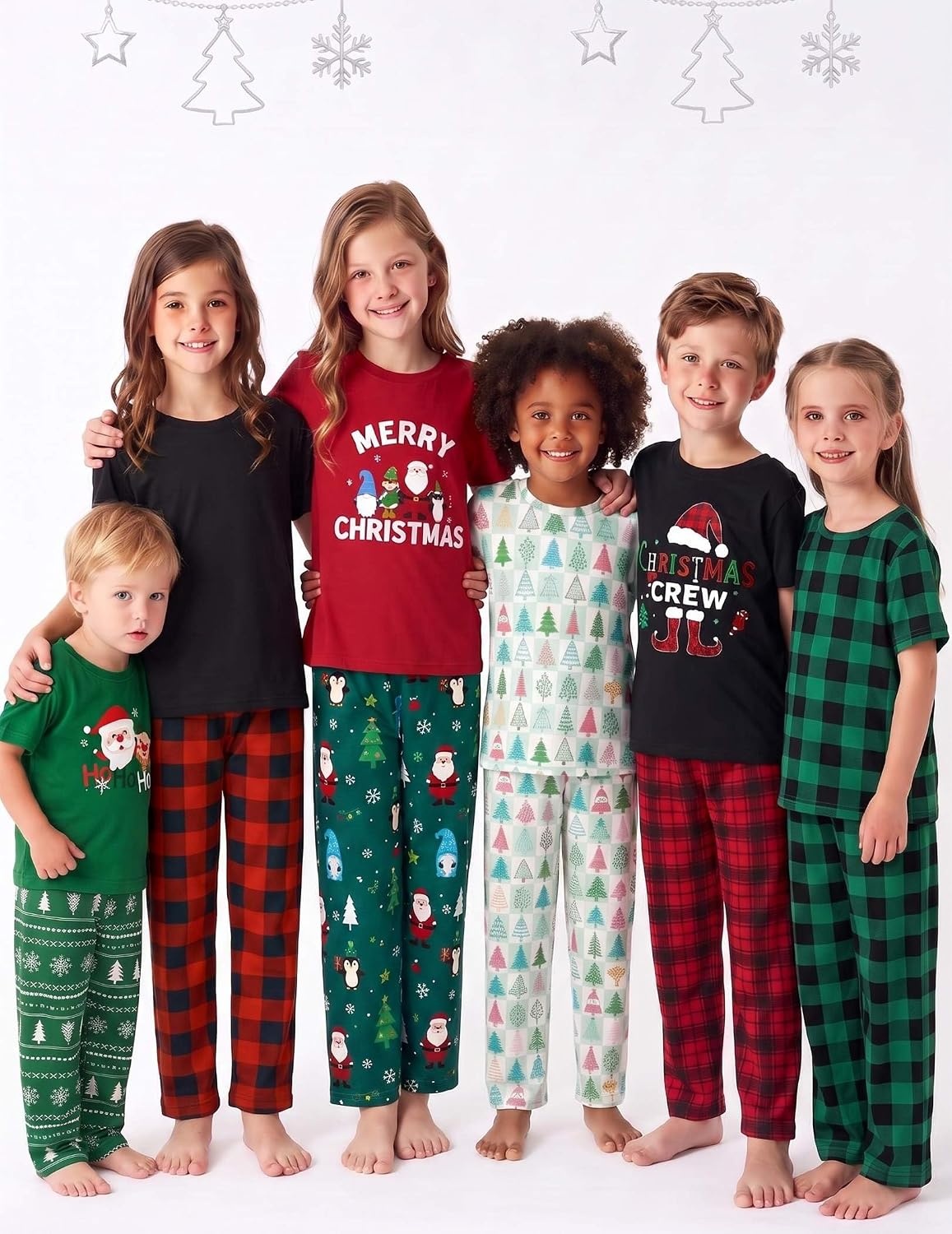 image:imageEkouaer Family Christmas Pajamas Matching sets Soft Pjs Holiday Lounge SetsChristmas Crew Plaid