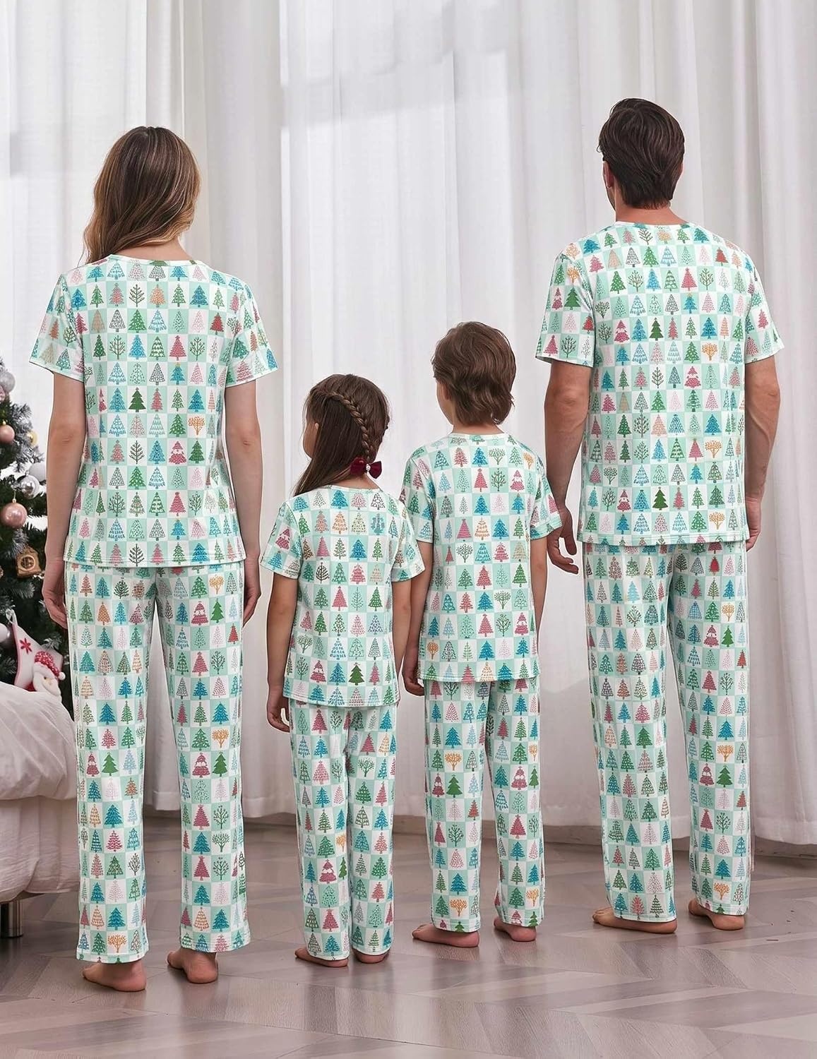 image:imageEkouaer Family Christmas Pajamas Matching sets Soft Pjs Holiday Lounge SetsChristmas Trees