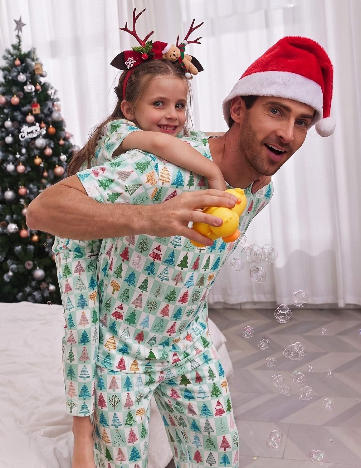 image:imageEkouaer Family Christmas Pajamas Matching sets Soft Pjs Holiday Lounge SetsChristmas Trees