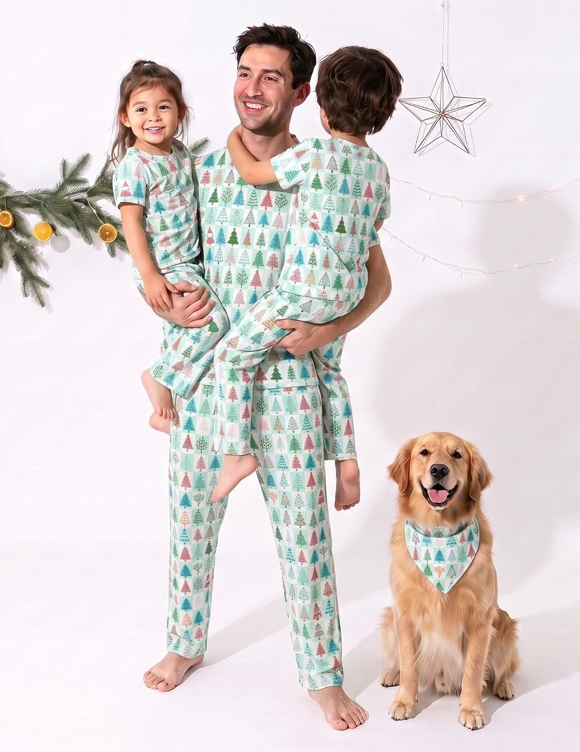 image:imageEkouaer Family Christmas Pajamas Matching sets Soft Pjs Holiday Lounge SetsChristmas Trees
