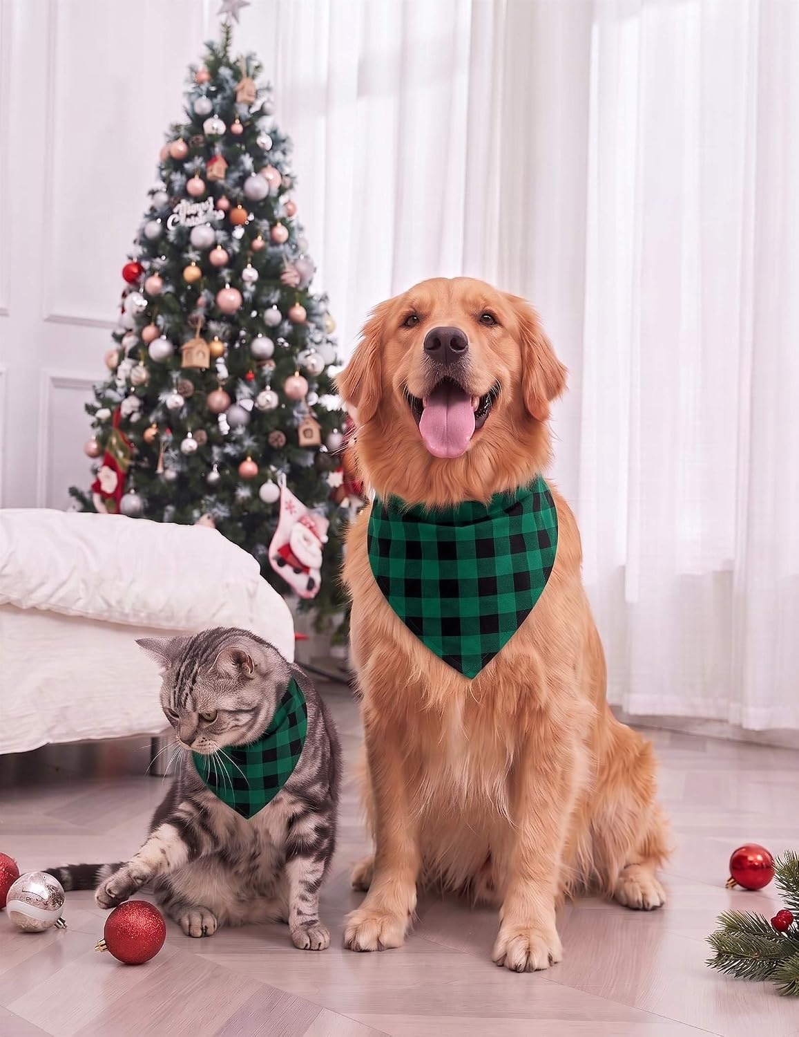 image:imageEkouaer Family Christmas Pajamas Matching sets Soft Pjs Holiday Lounge SetsGreen Black Plaid