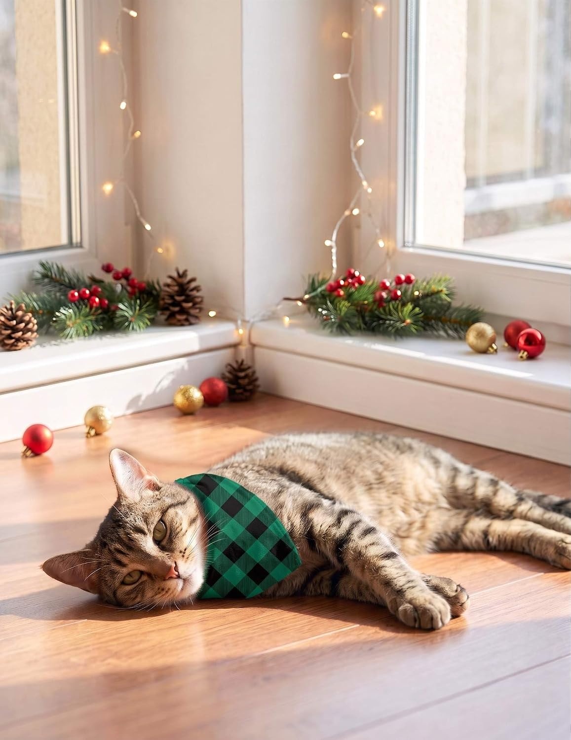 image:imageEkouaer Family Christmas Pajamas Matching sets Soft Pjs Holiday Lounge SetsGreen Black Plaid