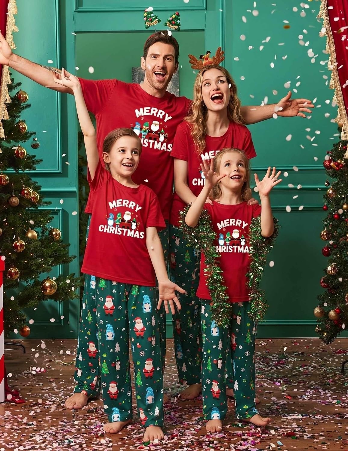 image:imageEkouaer Family Christmas Pajamas Matching sets Soft Pjs Holiday Lounge SetsMerry Christmas