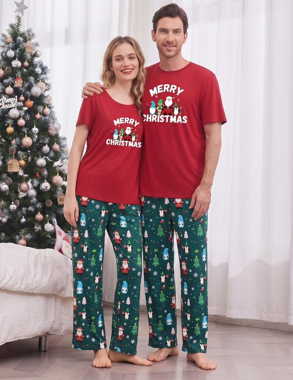 image:imageEkouaer Family Christmas Pajamas Matching sets Soft Pjs Holiday Lounge SetsMerry Christmas