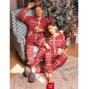 Ekouaer Christmas Matching Onesie for Couples Adult Hooded Pajamas(Christmas Red Reindeer)