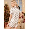 Ekouaer Christmas Pajamas for Women Silk Satin 2 Piece Holiday Pjs Set(Christmas Garland Bow Print)