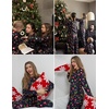 Ekouaer Family Christmas Pajamas Matching Sets Long Sleeve Holiday Pjs(Christmas Hat on Black)
