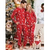 Ekouaer Family Christmas Pajamas Matching Sets Long Sleeve Holiday Pjs(Christmas Red Santa)