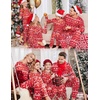 Ekouaer Family Christmas Pajamas Matching Sets Long Sleeve Holiday Pjs(Christmas Reindeer on Red)