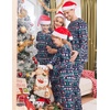 Ekouaer Family Christmas Pajamas Matching Sets Long Sleeve Holiday Pjs(Christmas Santa on Navy)