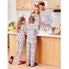 Ekouaer Family Christmas Pajamas Matching Sets Long Sleeve Holiday Pjs(Christmas Snowflake on White)
