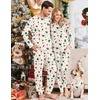 Ekouaer Family Christmas Pajamas Matching Sets Long Sleeve Holiday Pjs(Christmas Tree on Beige)