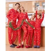 Ekouaer Family Christmas Pajamas Matching Sets Long Sleeve Holiday Pjs(Christmas Tree on Red)
