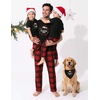 Ekouaer Family Christmas Pajamas Matching sets Soft Pjs Holiday Lounge Sets(Christmas Crew Plaid)