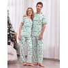 Ekouaer Family Christmas Pajamas Matching sets Soft Pjs Holiday Lounge Sets(Christmas Trees)