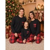 Ekouaer Matching Family Sets Christmas Pajamas Set Xmas PJS Sleepwear(Christmas Buffalo Plaid Pattern – Red&black)