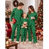 Ekouaer Matching Family Sets Christmas Pajamas Set Xmas PJS Sleepwear(Christmas Elk – Green)