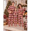 Ekouaer Matching Family Sets Christmas Pajamas Set Xmas PJS Sleepwear(Christmas Fair Isle Pattern – Red&green&white)